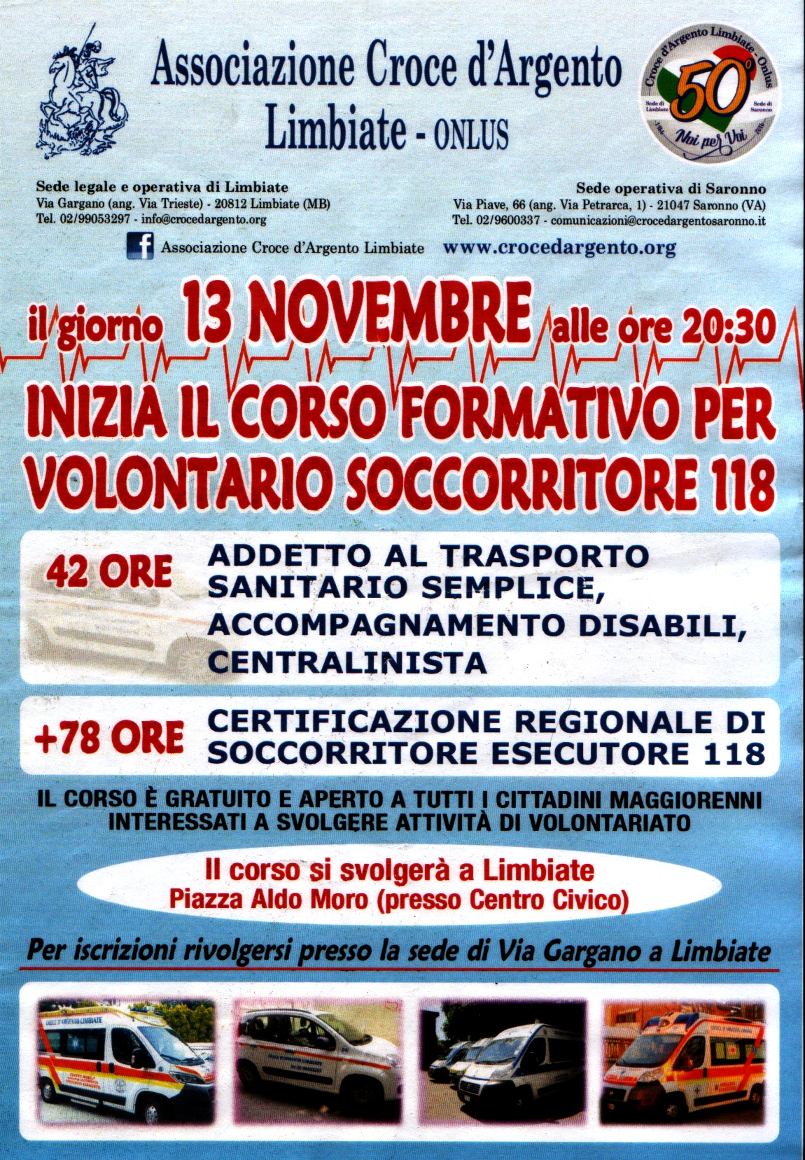 come diventare volontario soccorritore 118